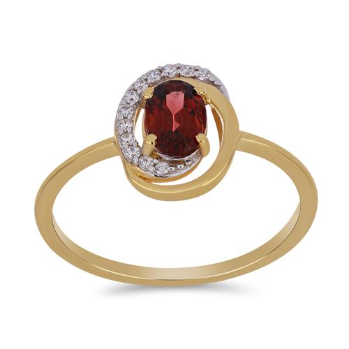 BUY 925 SILEVR RING WITH NATURAL GARNET GEMSTONE 